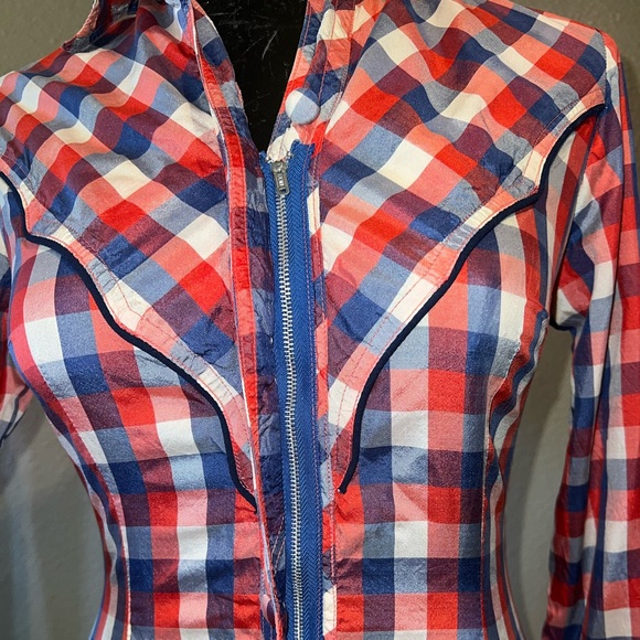 RARE* Vintage Silk Western Bodysuit - Picture 4 of 8